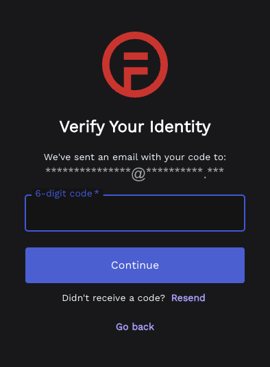 3a Verify your identity screen email confirmation asterisks