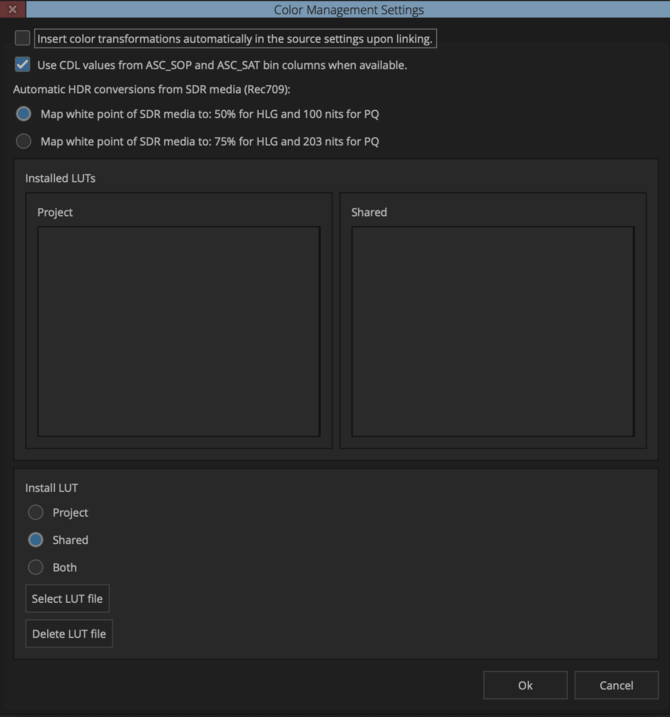 Avid example adjust automatic colour adapters
