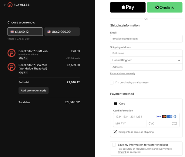 Payment Options GBP