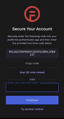 Trouble Scanning Secure Your Account