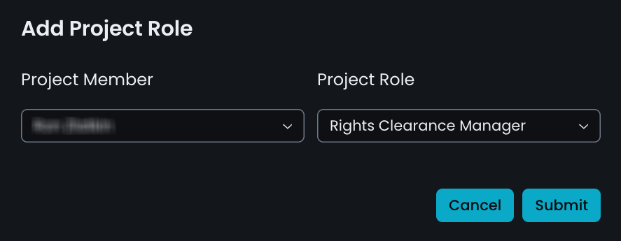 add project role new UI