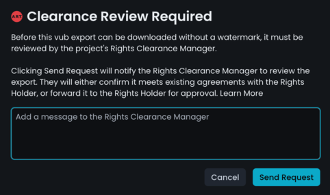 clearance review required new UI