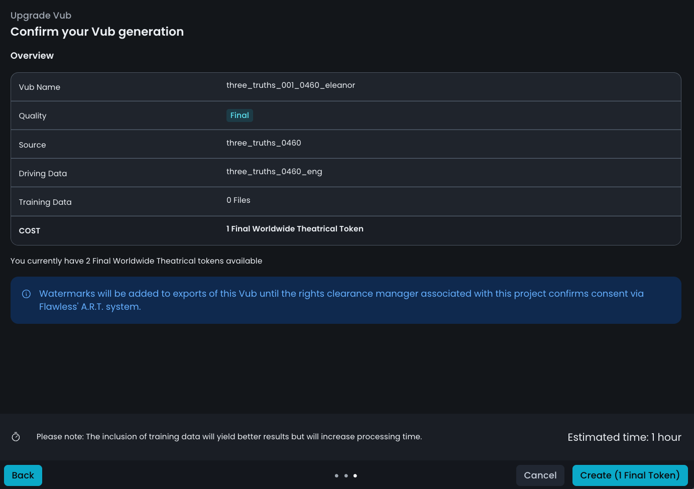 confirm vub new UI