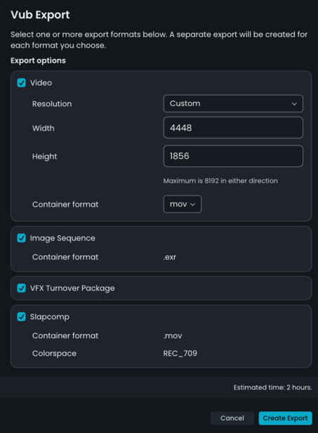 vub export panel new UI