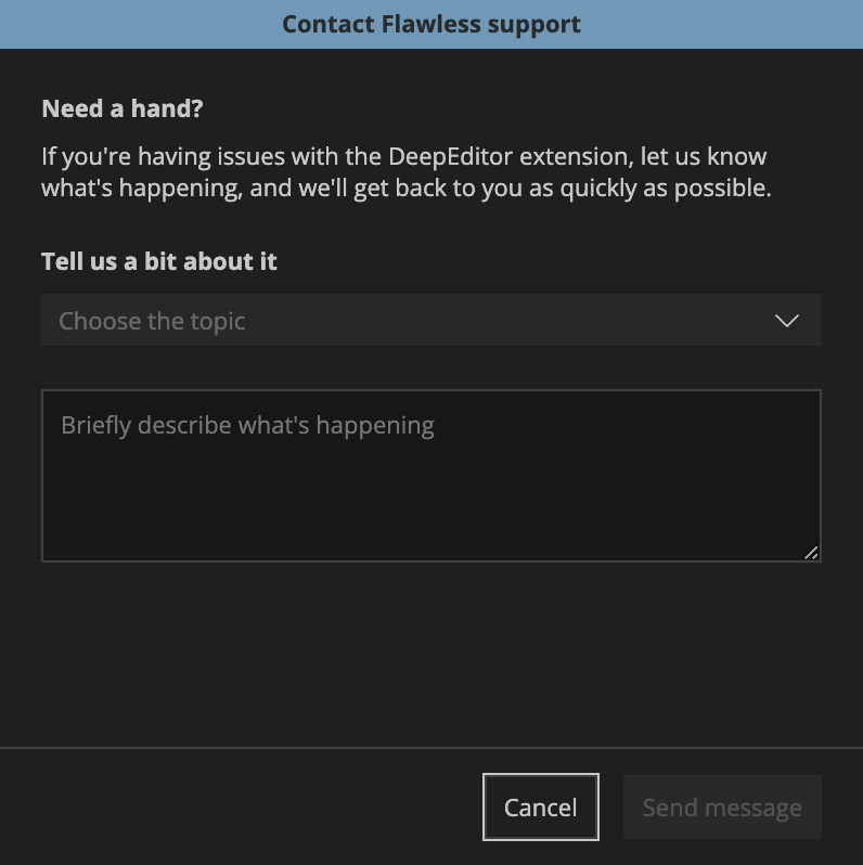 support modal